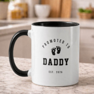 Promoted to Daddy Mug New Dad Gift