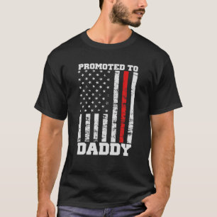 Promoted to Daddy-New Firefighter Dad Gift T-Shirt