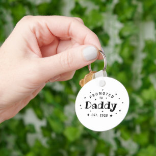 Promoted To Daddy Personalised Father Gift Key Ring