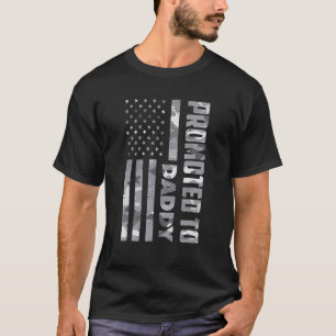 Promoted To Daddy Us Flag Camo Father's Day Pregan T-Shirt