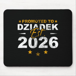 Promoted to dziadek 2026 funny new grandpa reveal mouse pad