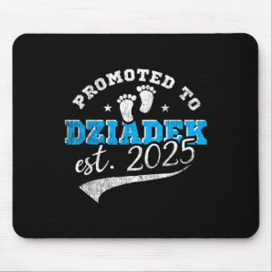Promoted To Dziadek Est 2025 Proud New Grandpa Vin Mouse Pad