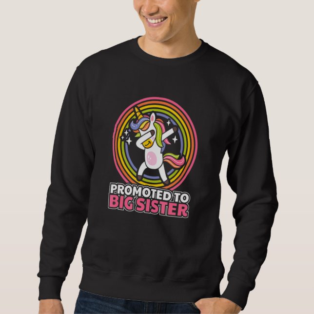 Promoted To Future Big Sister Unicorn Sweatshirt (Front)