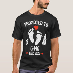 Promoted To G Ma 2023 First Time New Grandma Pregn T-Shirt
