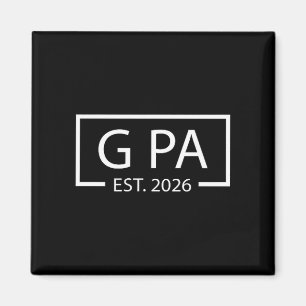 Promoted To G Pa Est 2026 Baby Announcement Cket  Magnet