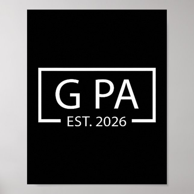 Promoted To G Pa Est 2026 Baby Announcement Cket  Poster (Front)