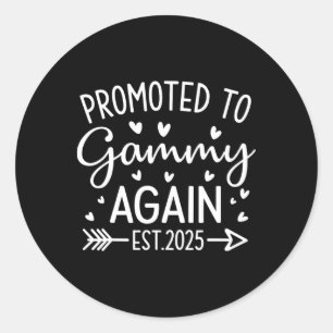 Promoted To Gammy Again 2025 Matching Family Classic Round Sticker