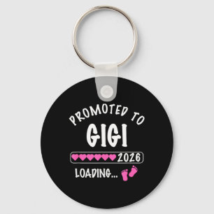 Promoted to Gigi 2026 Girl Baby Gender Reveal Key Ring
