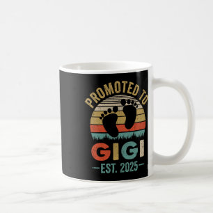 Promoted To Gigi Est 2025 Mothers Day Vintage Coffee Mug
