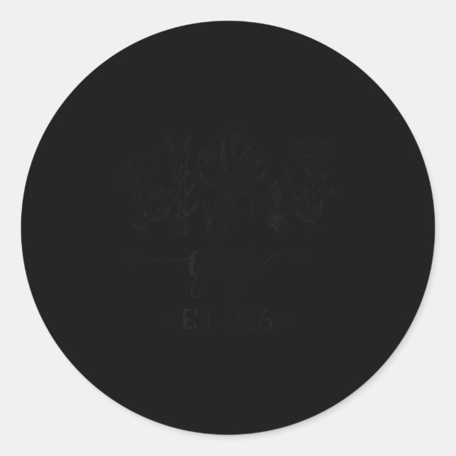 Promoted To Gigi Est 2026 Pregnancy Announcement F Classic Round Sticker (Front)