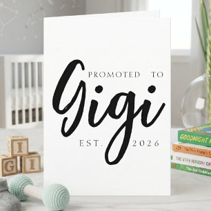 Promoted To Gigi EST Year Announcement Card