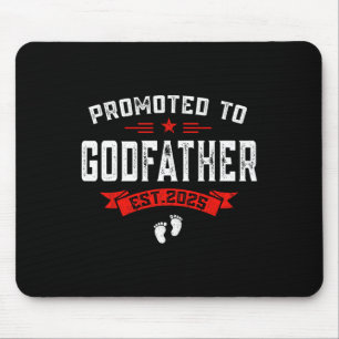 Promoted To Godfather 2025 Funny Pregnancy Announc Mouse Pad