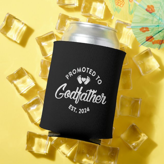 Promoted To Godfather Est 2024 Funny New Uncle Can Cooler (In Situ Summer)