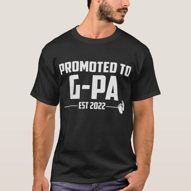 Promoted To GPa 2022 For First Time Fathers New T-Shirt (Front)