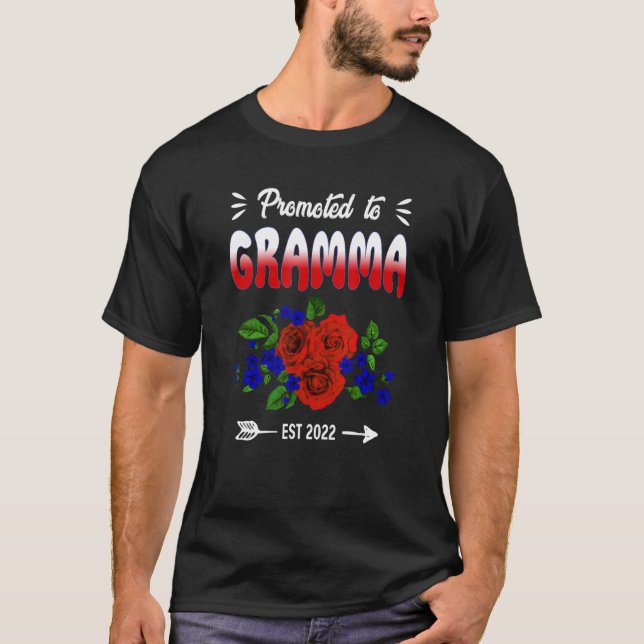 Promoted To Gramma Again New Gramma Mothers Day Gi T-Shirt (Front)