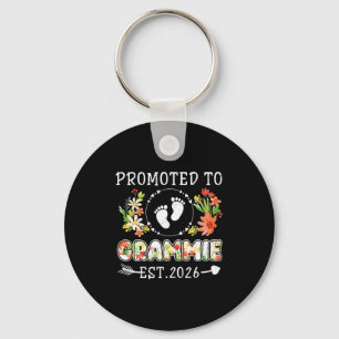 Promoted to grammie 2026 flower first time grandma key ring