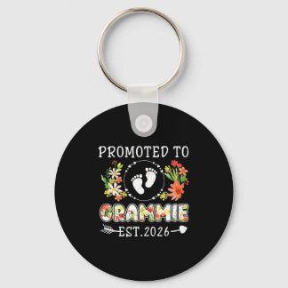 Promoted to grammie 2026 flower first time grandma key ring