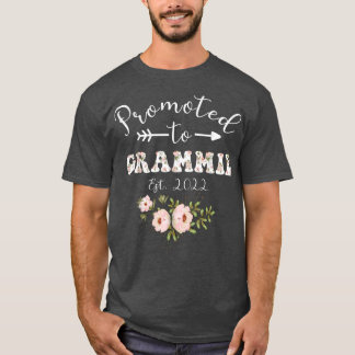Promoted To Grammie Est 2022 Women Floral First Ti T-Shirt