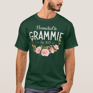 Promoted To Grammie Est 2022 Women Flower First Ti T-Shirt
