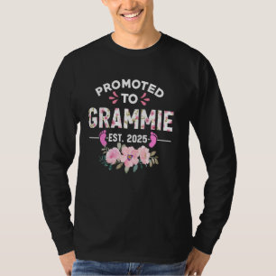 Promoted To Grammie Est 2025 Gifts First Time Gran T-Shirt