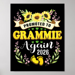 Promoted to Grammie Mum 2026 Suower Mummy Reveal Poster