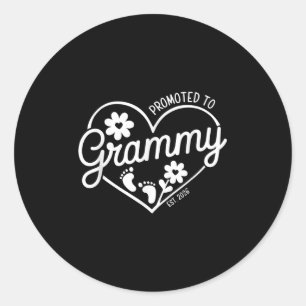 Promoted To Grammy Est. 2026 Grandma, New Baby Ann Classic Round Sticker