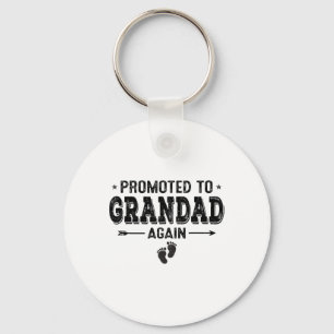 Promoted To Grandad Again Grandparents Byby Key Ring