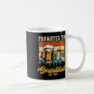 Promoted To Granddad Est 2025 Retro Fathers Day Da Coffee Mug