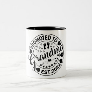 Promoted To Grandma 2022 Two-Tone Coffee Mug