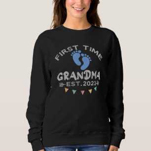 Promoted To Grandma 2023 Soon To Be First Time Gra Sweatshirt