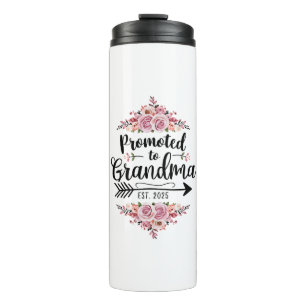 Promoted To Grandma 2025 Pregnancy Announcement Thermal Tumbler