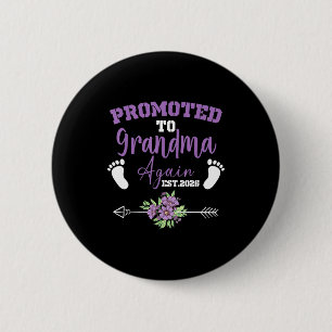 Promoted to grandma 2026 cute flower summer mother 6 cm round badge