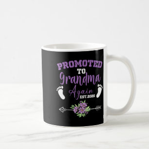 Promoted to grandma 2026 cute flower summer mother coffee mug