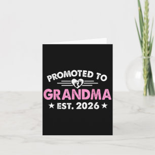 Promoted To Grandma 2026 Grandma Est 2026 Soon To Card