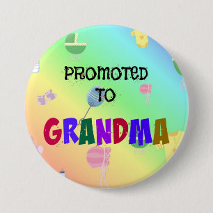 Promoted to Grandma 7.5 Cm Round Badge