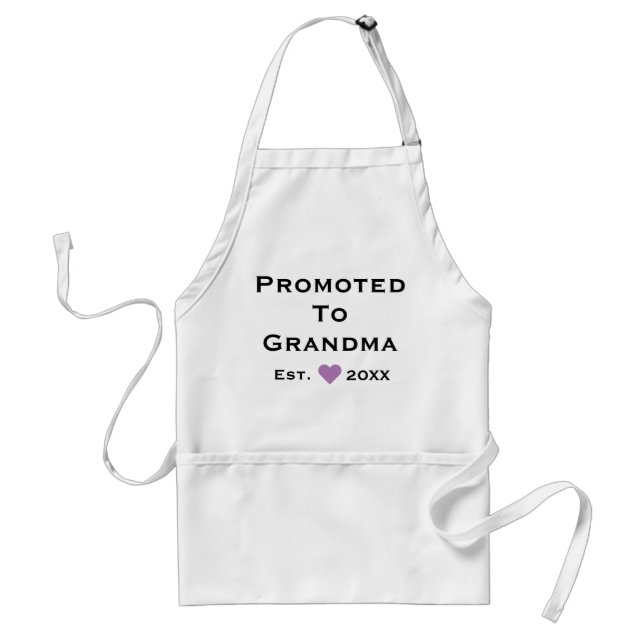 Promoted To Grandma Adult Apron (Front)