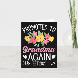 Promoted To Grandma Again 2025 Mothers Day Grandma Card
