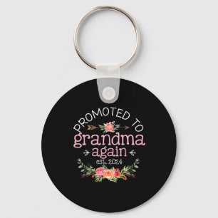 Promoted To Grandma Again Est 2024 Baby Key Ring