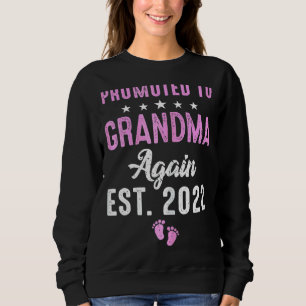 Promoted To Grandma Again New Nana Granny To Be Gi Sweatshirt