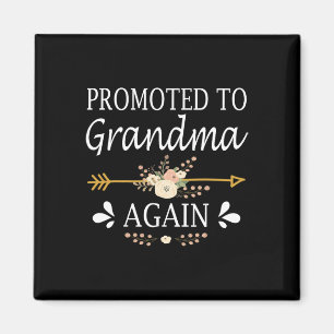 Promoted To Grandma Again Shirt Mothers Day Gifts Magnet