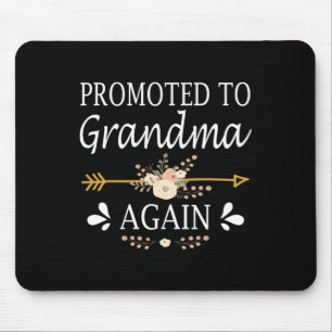 Promoted To Grandma Again Shirt Mothers Day Gifts  Mouse Pad