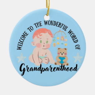 Promoted to grandma ceramic ornament