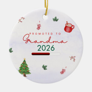 Promoted to grandma ceramic ornament