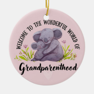 Promoted to grandma ceramic ornament
