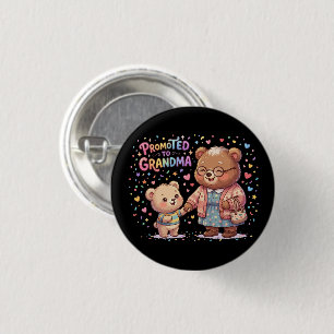 Promoted to Grandma Cute Bears 3 Cm Round Badge