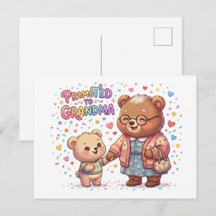 Promoted to Grandma Cute Bears Postcard