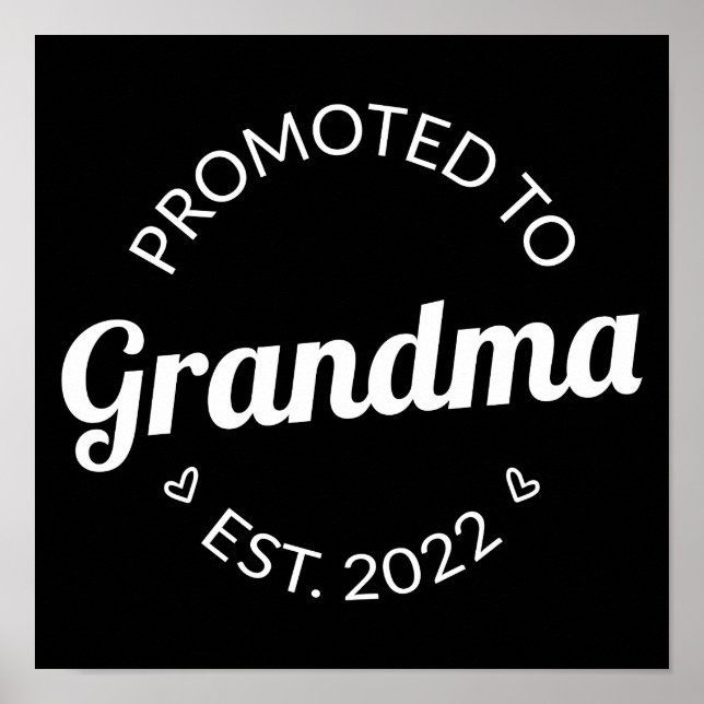 Promoted To Grandma Est. 2022 I Poster (Front)