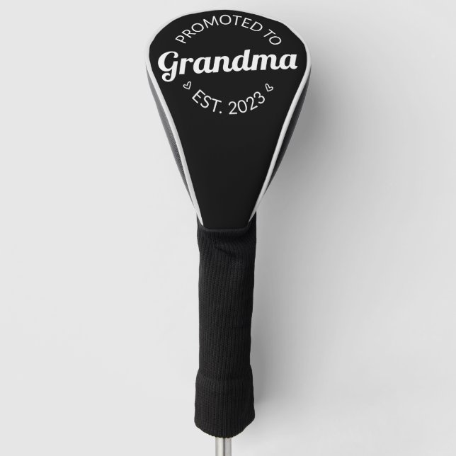 Promoted To Grandma Est. 2023 I Golf Head Cover (Front)