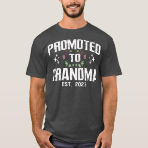 Promoted To Grandma Est 2023 Pregnancy Tee with f