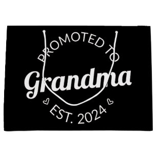 Promoted To Grandma Est. 2024 I Large Gift Bag